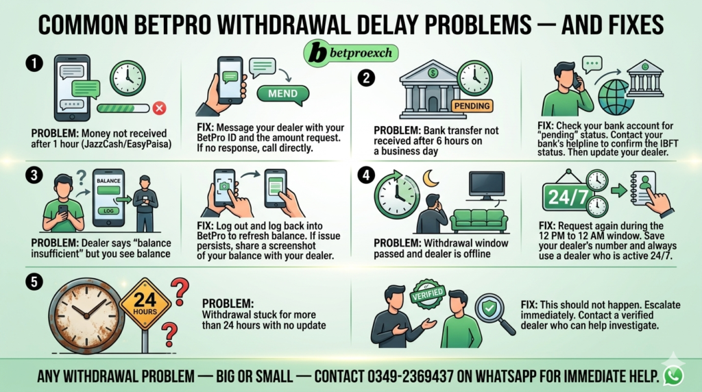 betpro withdrawal time